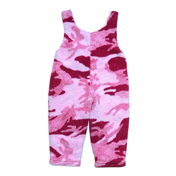 Cabela's Kids Overalls Thick Fleece Pink Red Camo Sz. 3T - Picture 3 of 7